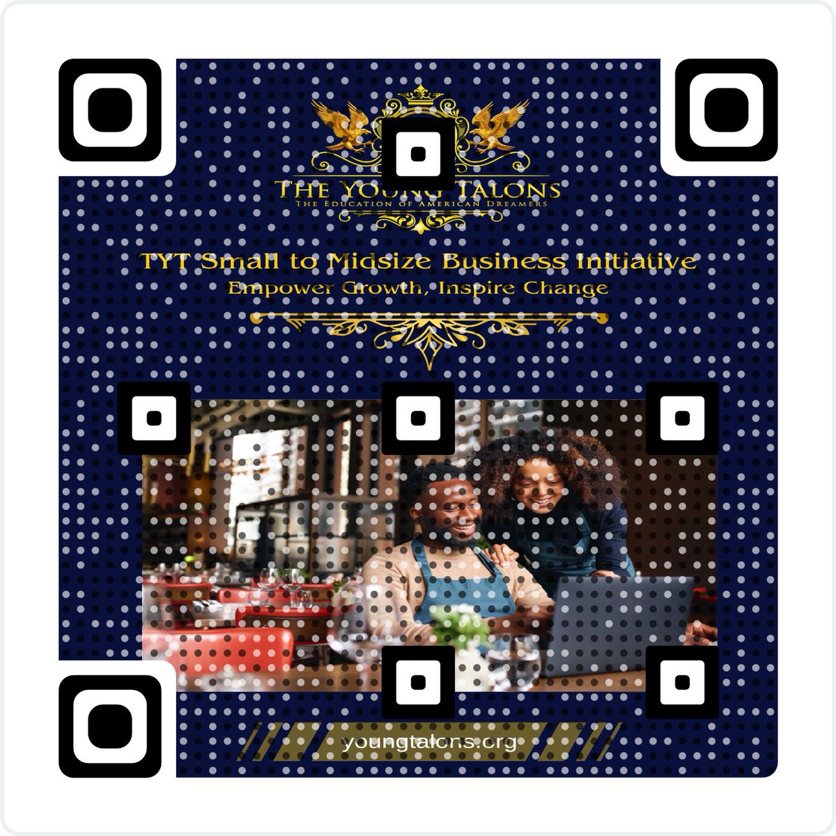 Boost your business and make a difference with The Young Talons Small to Midsize Business Initiative! 🚀 For more information, contact us at youngtalons.org or scan the QR code. #BusinessGrowth #YoungTalons