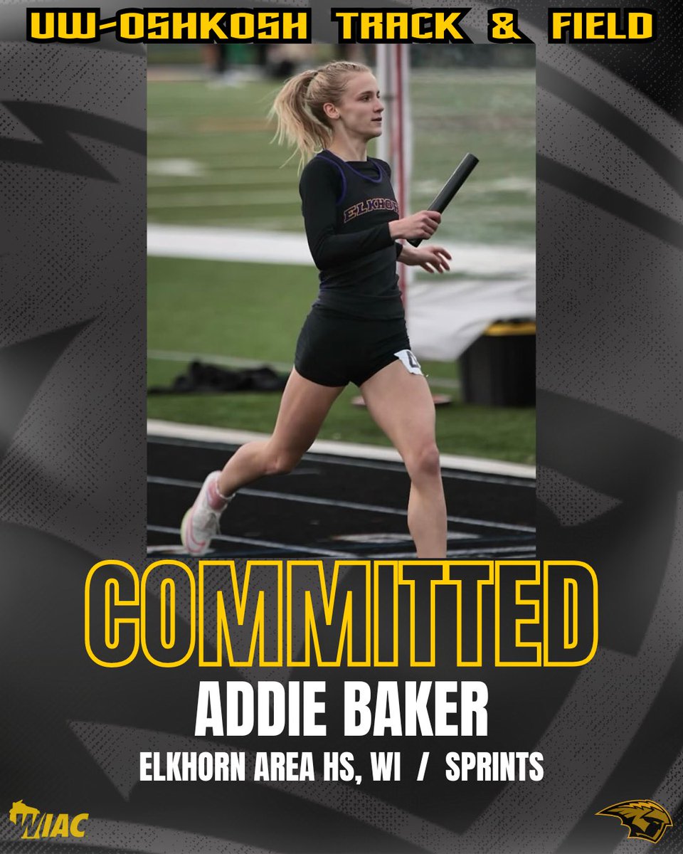 coachkinseth's tweet photo. Pumped to welcome Addie Baker to the UWO T&amp;F family!

100m: 12.47
200m: 25.97

⚡️UWO T&amp;F⚡️ https://t.co/DozquQrX9a