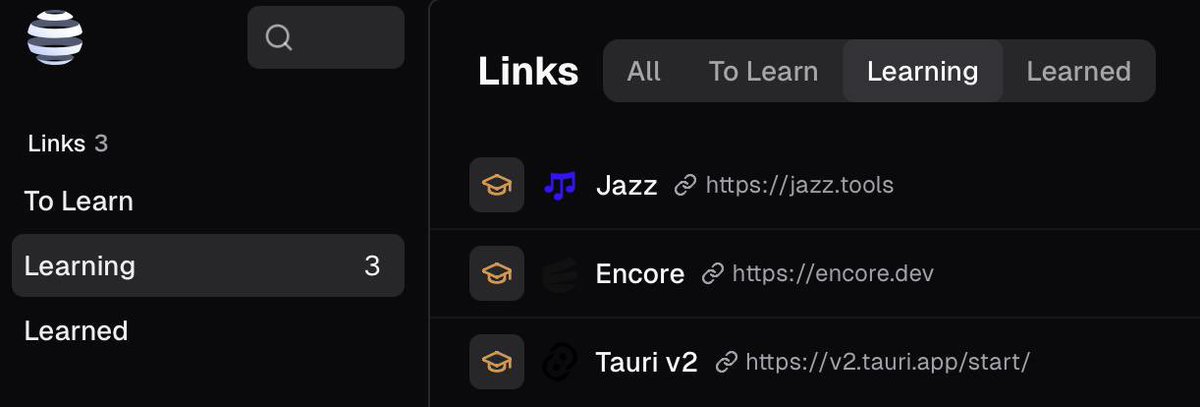 soft launching learn-anything.xyz 

built on top of <a href="/jazz_tools/">Jazz - the DB that syncs</a> 

there is links, pages, topics 

things are still rough but will improve fast now that we got first release out of the way 

still open source of course 🖤