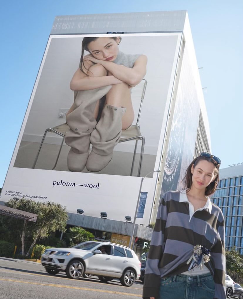 mlleinprada's tweet photo. kiko mizuhara shot by carlota guerrero for paloma wool’s fall/winter campaign (2024) https://t.co/ydB1AQPYcI
