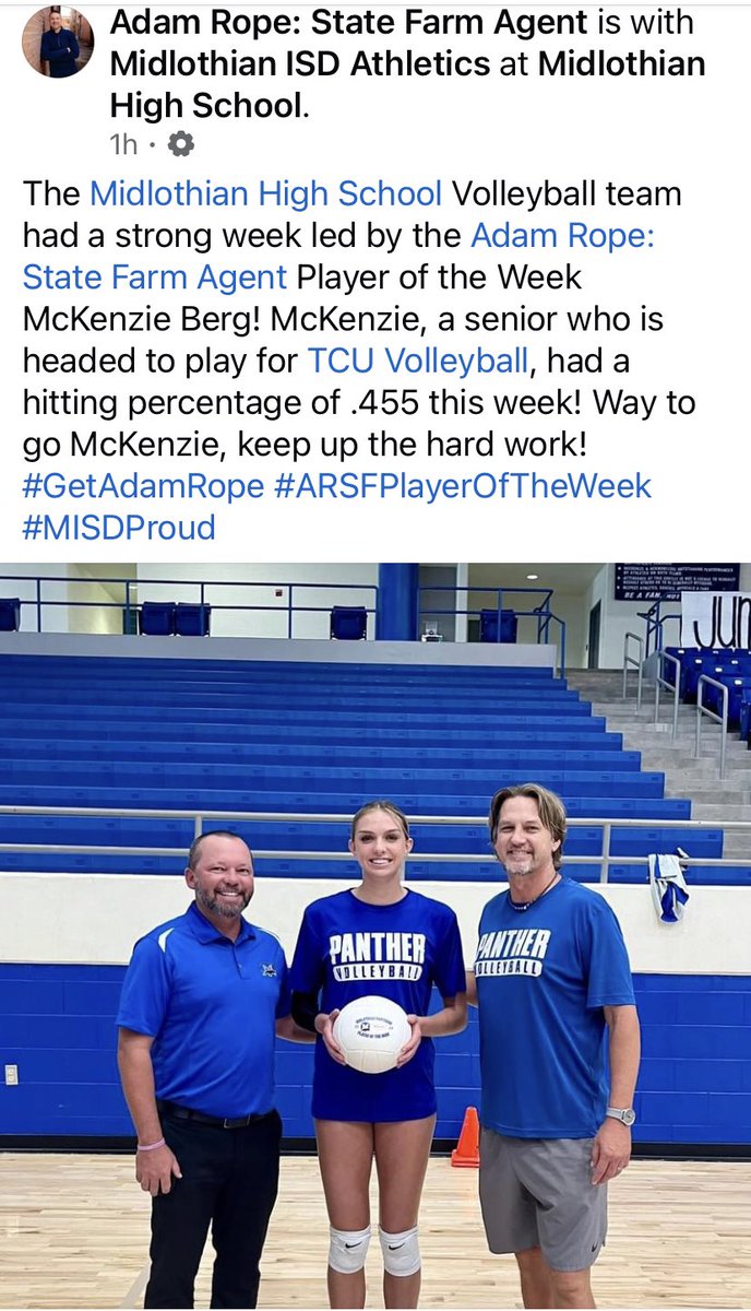 Congrats Kenzie!💙🏐