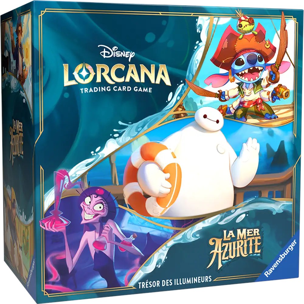 LorcanaFr's tweet photo. 🌊La mer azurite🌊
Le nom officiel français ainsi que les visuels français des produits!
Alors ce set vous hype t il?
#lorcana #set6 #merazurite https://t.co/PDHuhi920j
