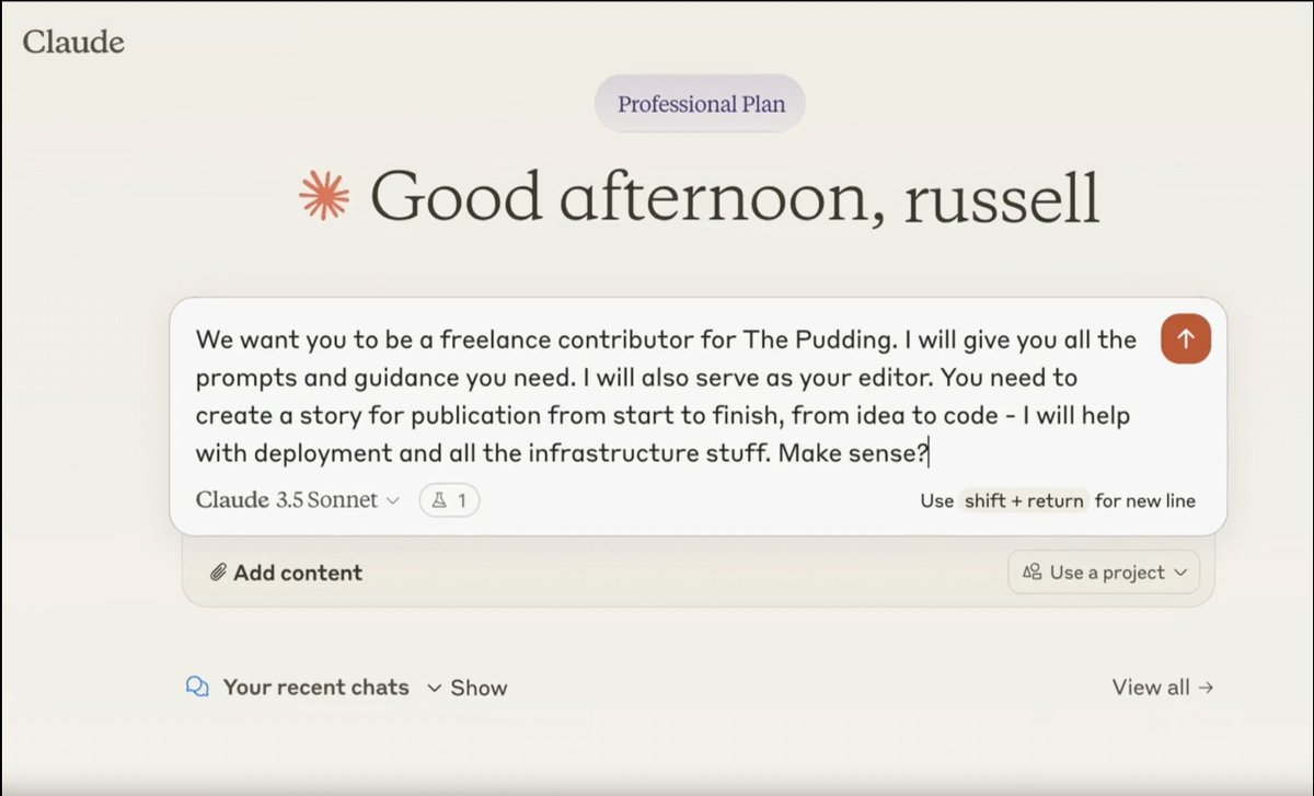 infobeautiful's tweet image. Interesting account of how @thepudding tried to use an #AI to make a data-driven story from idea conception to data analysis to design and final code
pudding.cool/2024/07/ai/