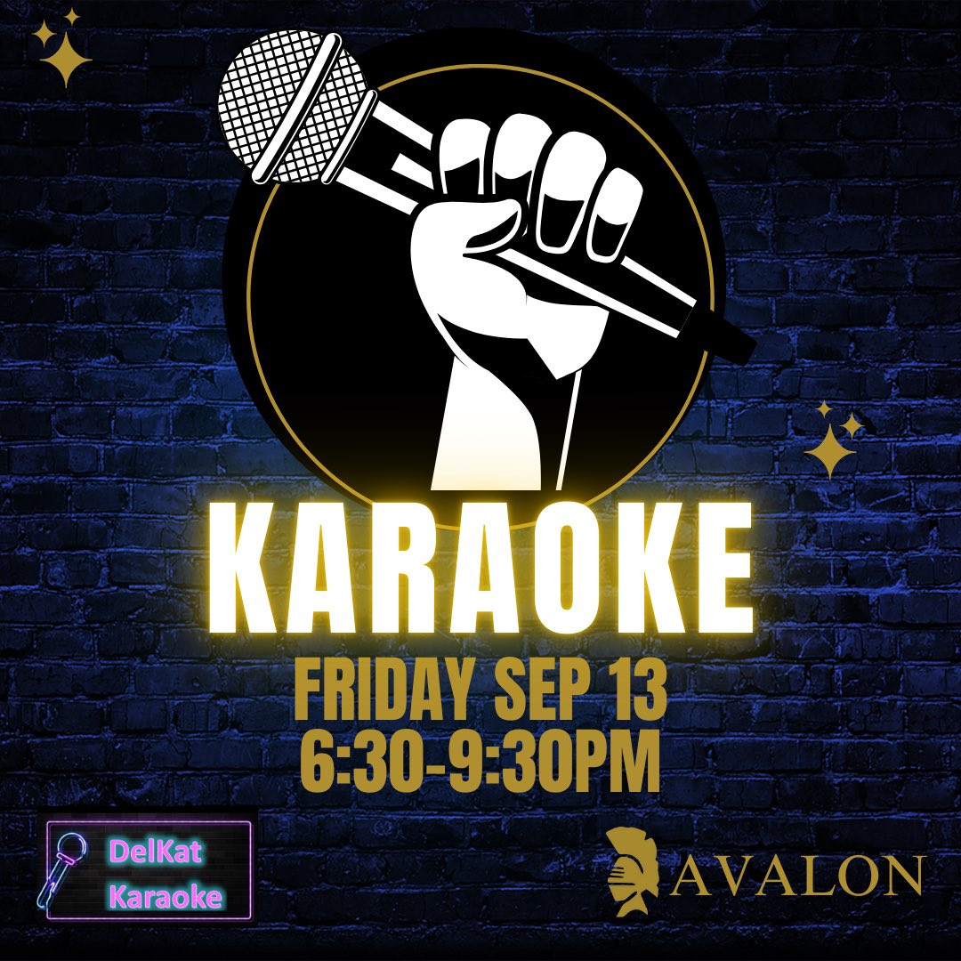 Join us for 🎤KARAOKE with DelKat Karaoke this Friday night!
avalongolf.com