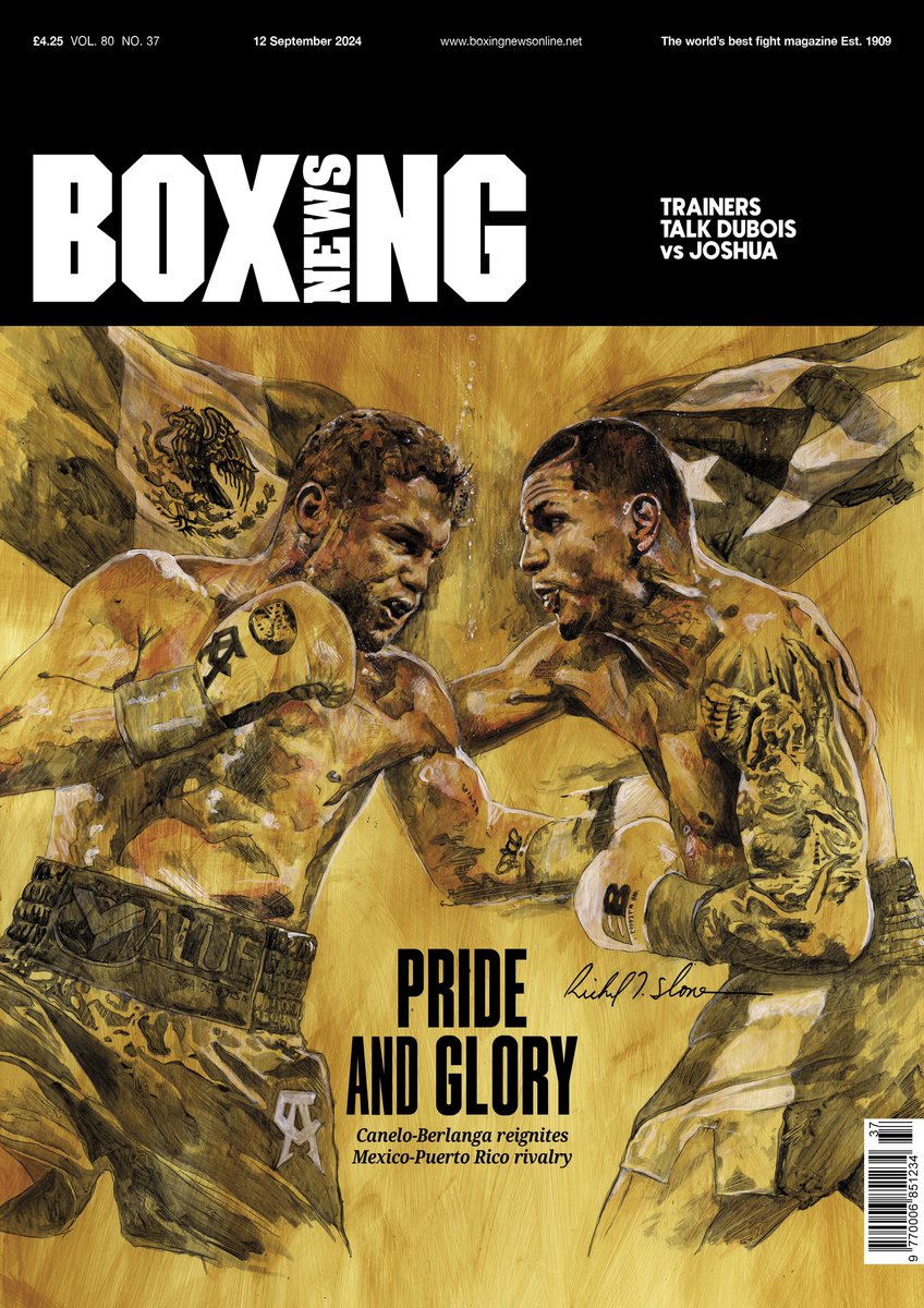 𝐈𝐧𝐭𝐫𝐨𝐝𝐮𝐜𝐢𝐧𝐠 𝐨𝐮𝐫 𝐥𝐚𝐭𝐞𝐬𝐭 𝐜𝐨𝐯𝐞𝐫: Canelo takes on underdog Berlanga in traditional September showcase. ￼ 

🔗 bit.ly/BNsubs 

#BoxingNews | #CaneloBerlanga

🎨 @officialsloneart