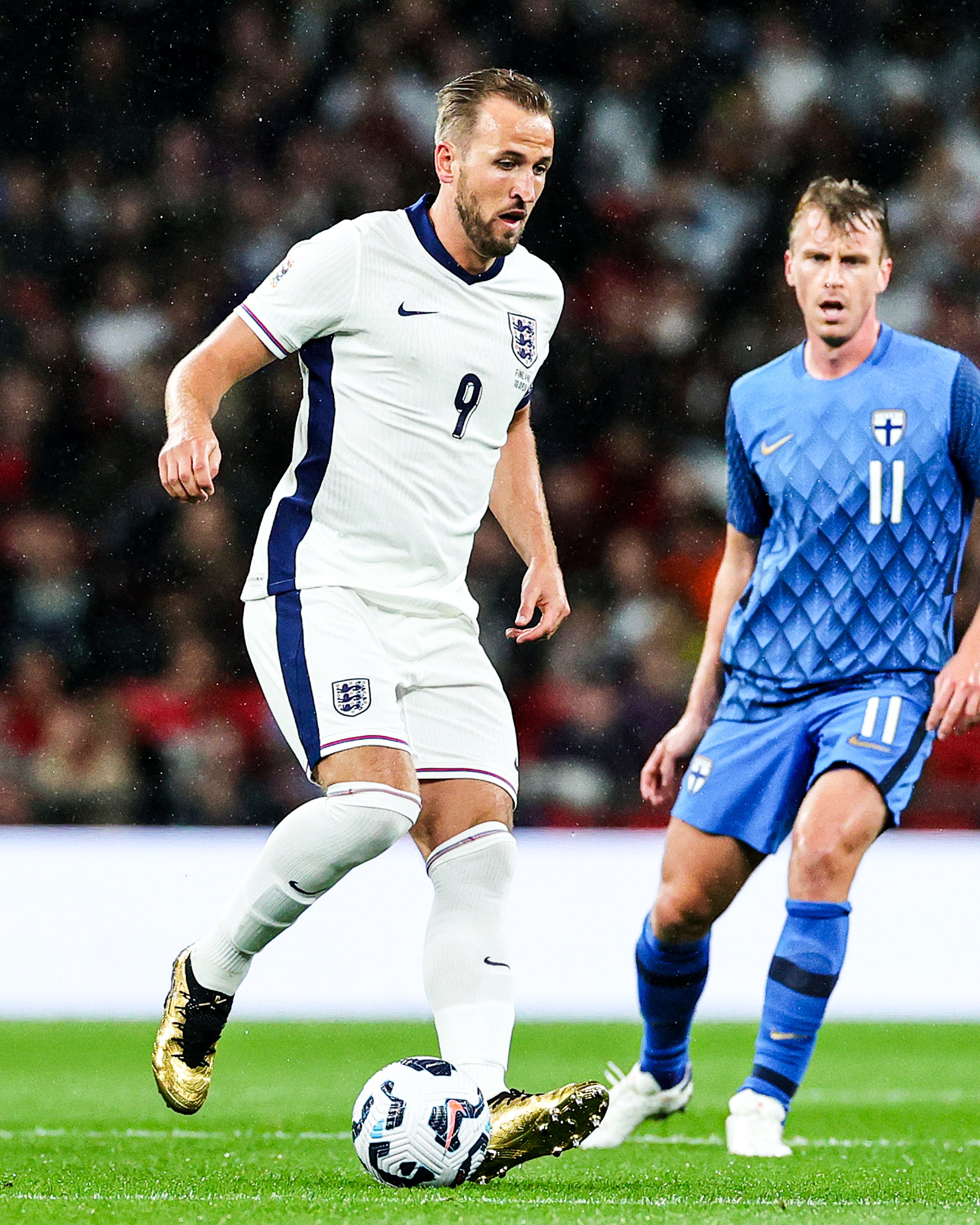 Harry Kane in action for England at Wembley.