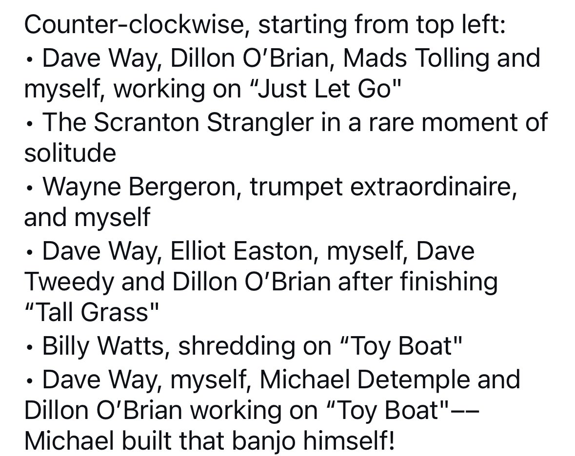 Creed Bratton (@creedbratton) on Twitter photo In just about two weeks, my new album Tao Pop comes out and it wouldn't exist without the inspiration and collaboration from a very talented group of players and my producers!
<a href="/Dwaved/">Dave Way</a> <a href="/MadsTolling/">Mads Tolling</a> <a href="/ElliotEastonEE/">Elliot Easton</a> In just about two weeks, my new album Tao Pop comes out and it wouldn't exist without the inspiration and collaboration from a very talented group of players and my producers!
<a href="/Dwaved/">Dave Way</a> <a href="/MadsTolling/">Mads Tolling</a> <a href="/ElliotEastonEE/">Elliot Easton</a>
