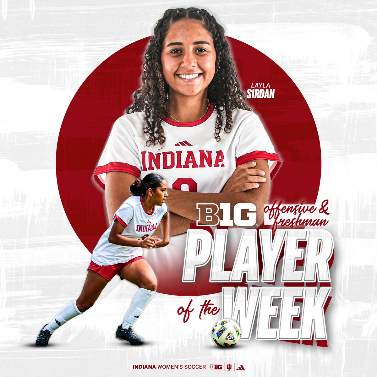 .<a href="/laylasirdah/">Layla Sirdah</a> is your B1G Offensive + Freshman Player of the Week! 👀
 
🔗 bit.ly/3ZkGNyn