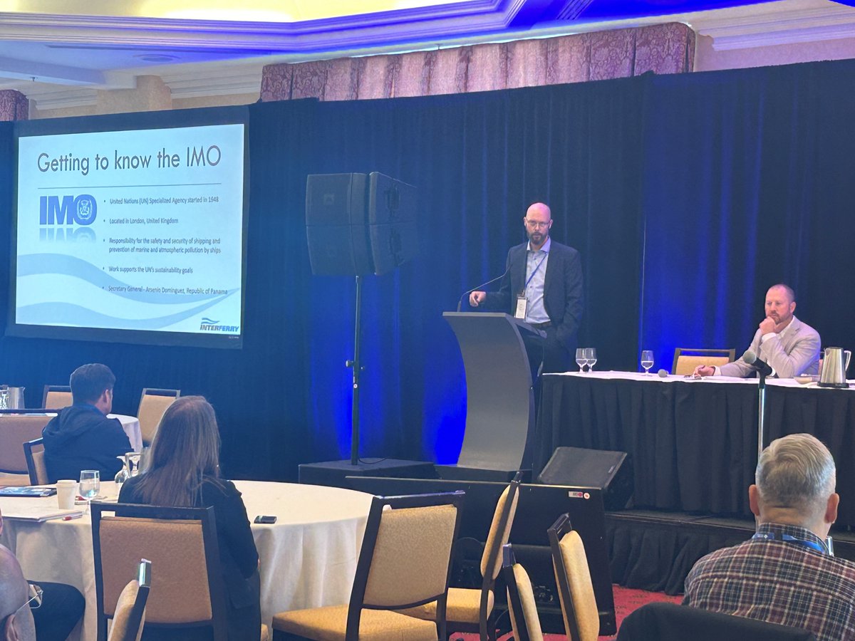 Johan Roos (<a href="/InterferryOrg/">Interferry</a>) discusses how the work from the International Maritime Organization can impact Canadian ferries

#cdnferry2024