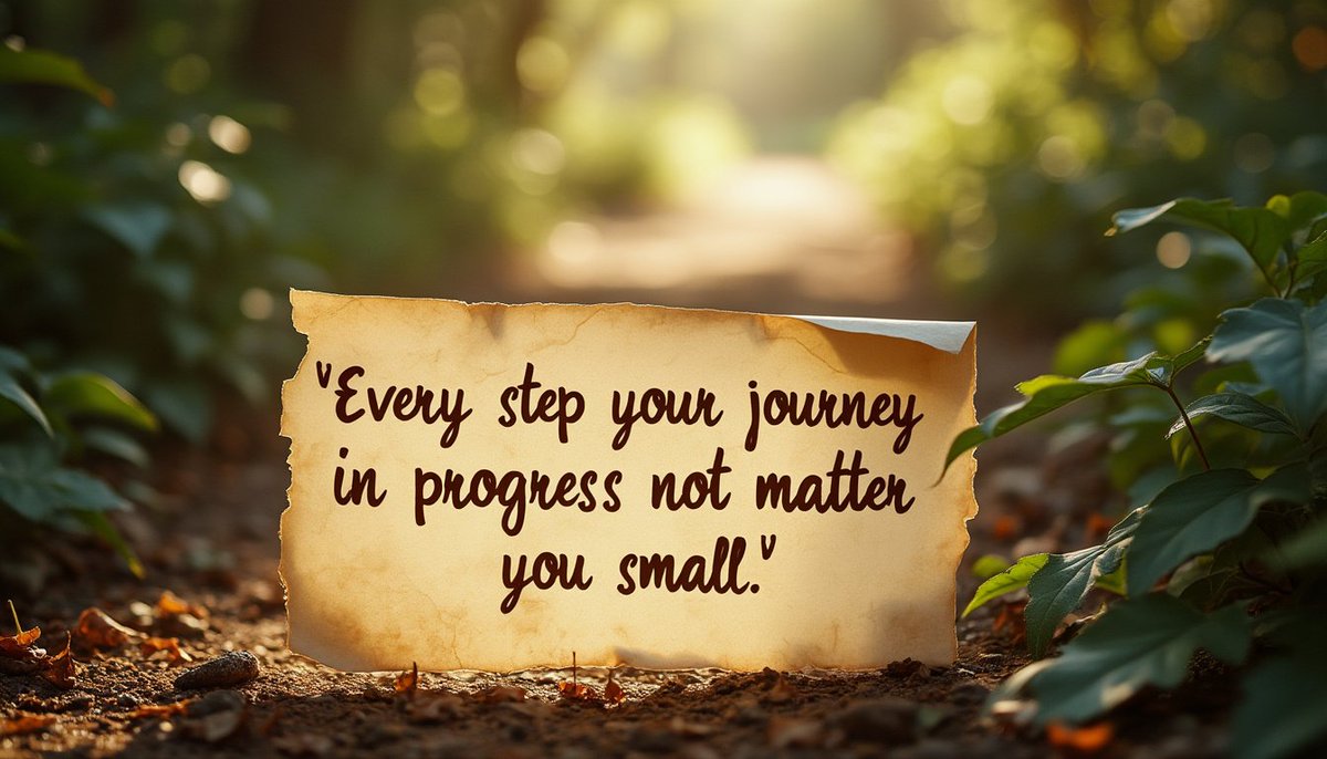 Every step on your journey is progress, no matter how small.#ProgressNotPerfection #JourneyForward