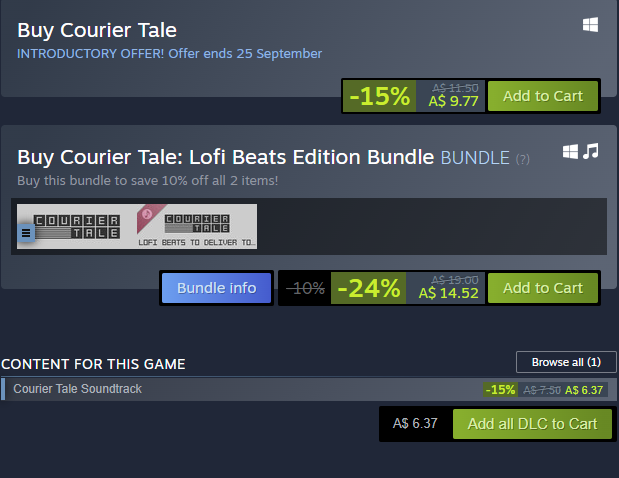 Courier Tale | OUT NOW ON STEAM! tweet media