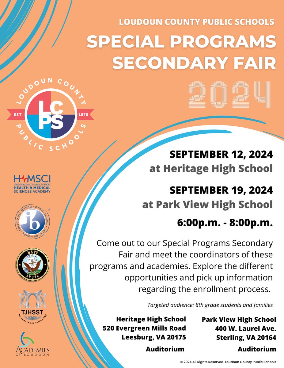 Join us this Thursday at Heritage High School!