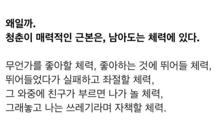 청춘은 그렇다.

-스물 다섯 스물 하나 드라마 중에서