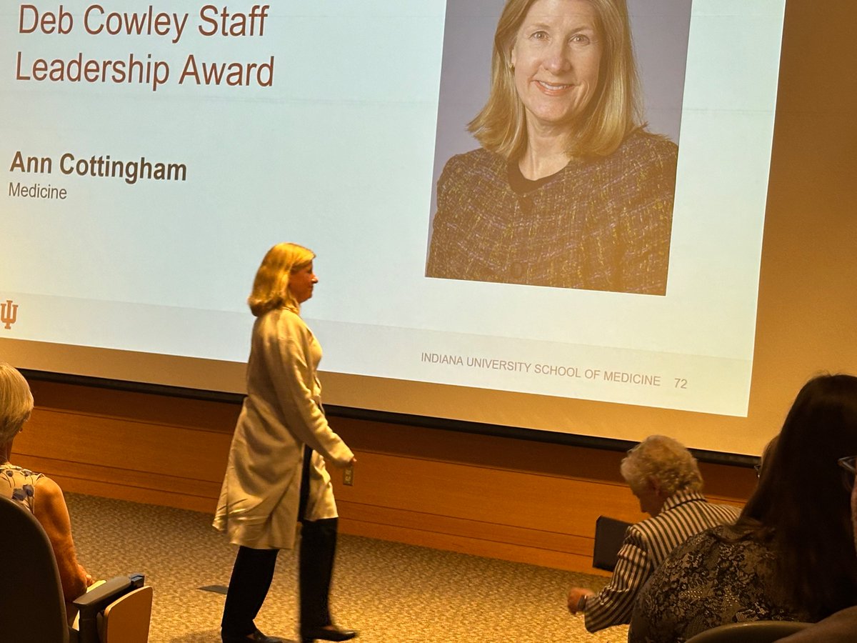 IUSM General Internal Medicine & Geriatrics (@iugenmed) on Twitter photo We were thrilled to celebrate Ann Cottingham who received the Deb Crowley Leadership award at the <a href="/IUMedSchool/">IU School of Medicine</a> Fall All School meeting today! Congratulations Ann- we are so glad we get to work alongside you! <a href="/nicolefowler123/">Nicole Fowler</a> <a href="/HurJennifer/">Jennifer Hur, MD</a> <a href="/lbrgdl/">Laura</a> We were thrilled to celebrate Ann Cottingham who received the Deb Crowley Leadership award at the <a href="/IUMedSchool/">IU School of Medicine</a> Fall All School meeting today! Congratulations Ann- we are so glad we get to work alongside you! <a href="/nicolefowler123/">Nicole Fowler</a> <a href="/HurJennifer/">Jennifer Hur, MD</a> <a href="/lbrgdl/">Laura</a>