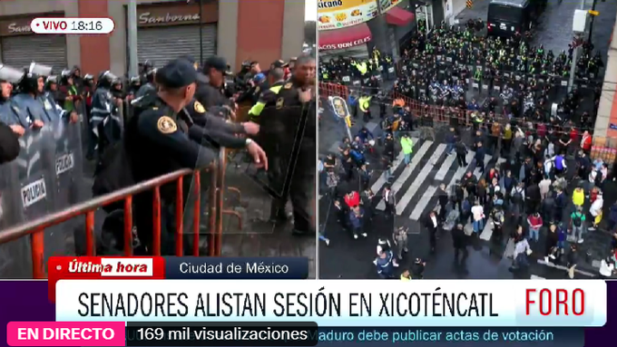 Los Senadores toman m&aacute;ximas precauciones para la sesi&oacute;n que se reaunudar&aacute; a las 7 donde ahora si se podr&aacute;<a href="/tag/amlo"class="tags"><span>#amlo</span></a><a href="/tag/claudiasheinbaum"class="tags"><span>#claudiasheinbaum</span></a><a href="/tag/miguelhidalgo"class="tags"><span>#miguelhidalgo</span></a><a href="/tag/josef"class="tags"><span>#josef</span></a>