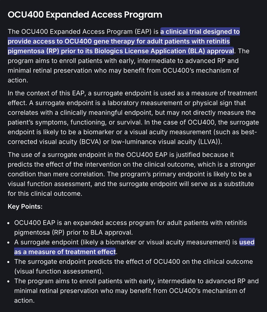 BRexNew's tweet photo. #OCU400 $OCGN FDA instituted its Accelerated Approval Program to allow for earlier approval of drugs that treat serious conditions, and fill an unmet medical need based on a surrogate endpoint.

** BLA sooner!

** https://t.co/MfshkajyPy

As early as 6mths https://t.co/zBzTFbNzjd https://t.co/0s8odGc37n