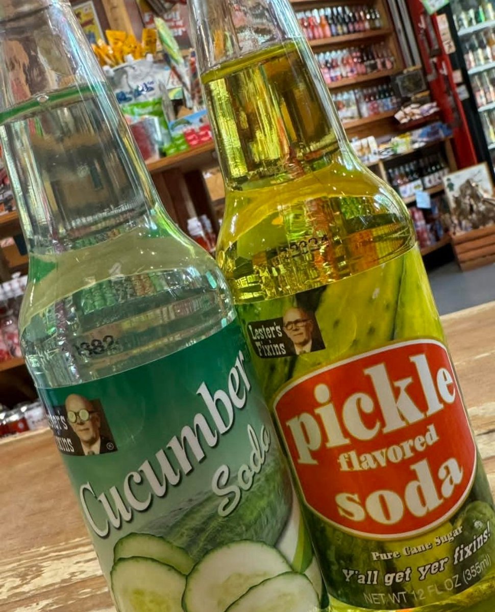 RocketFizz's tweet photo. Any way you slice it, or bottle it, cucumbers make for good soda pop! 🥒

#rocketfizz #lestersfixins #pickle #cucumber #soda

📷: @rocketfizzkzoo 

*product availability varies by franchise* https://t.co/9BvdRnGT7S