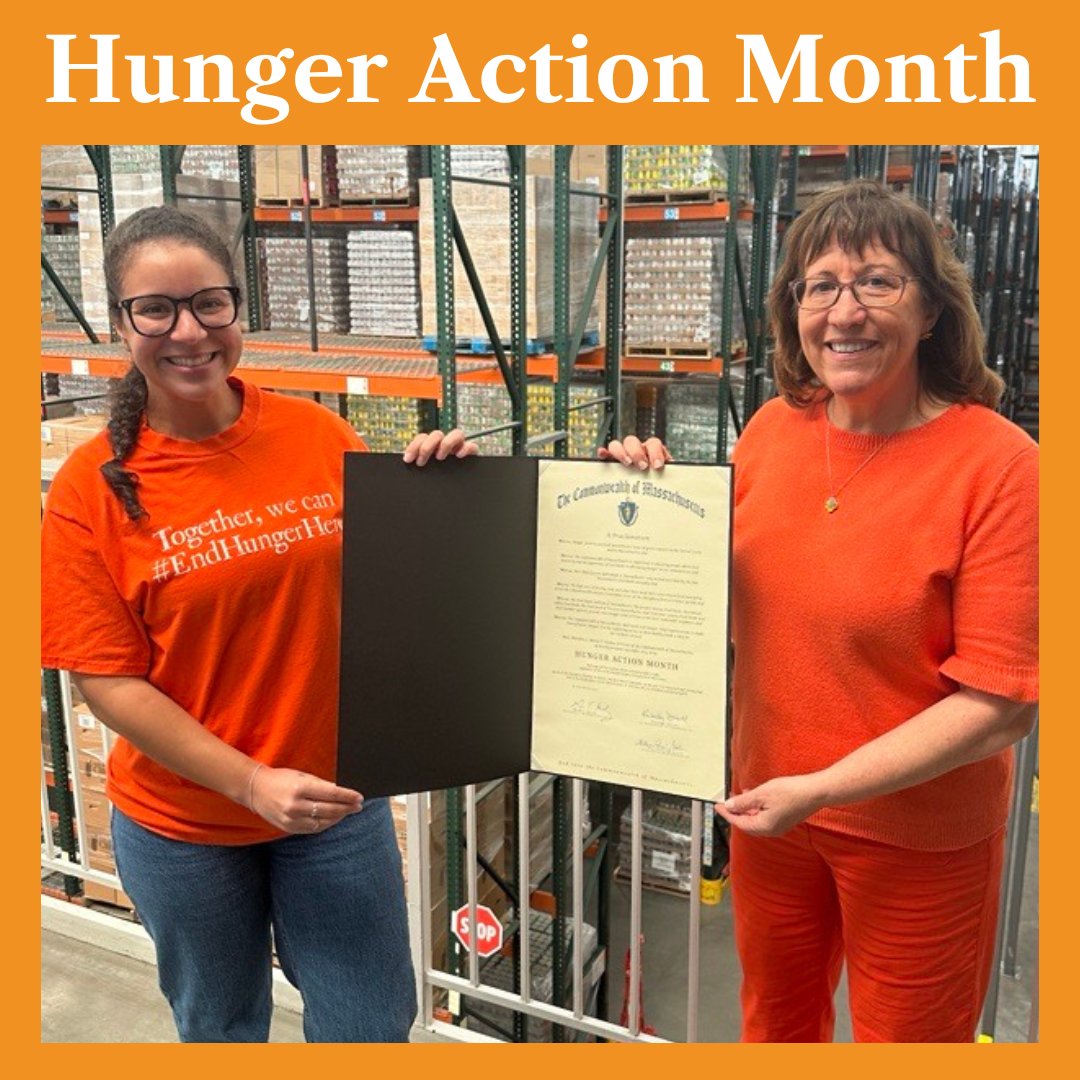 Thank you, <a href="/MassGovernor/">Governor Maura Healey</a> for formally declaring September as Hunger Action Month with this proclamation. We are grateful to your administration for advancing food security for the Commonwealth this September and all year round! #HungerActionMonth #EndHungerHere