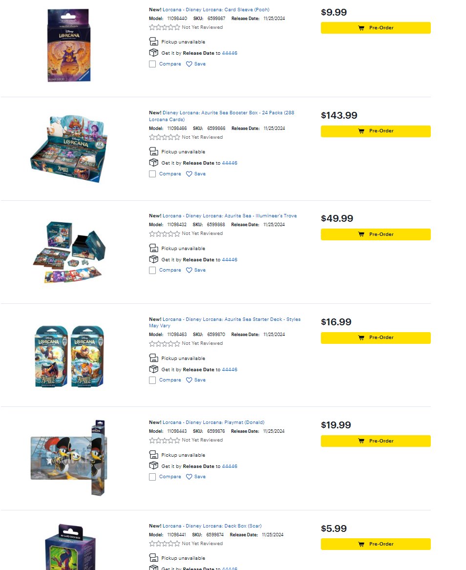 Disney Lorcana: Azurite Sea up for preorder at Best Buy https://t.co/xwUb8e9McE #ad Disney Lorcana: Azurite Sea up for preorder at Best Buy https://t.co/xwUb8e9McE #ad