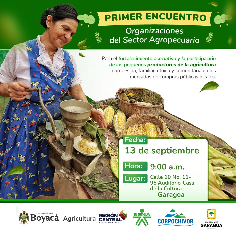 SecAgroBoyaca's tweet photo. @SecAgroBoyaca en articulación con @LaRegionCentral,  @SENAComunica, @CORPOCHIVOR, @alcaldiagtqboy, @GaragoaAlcaldia invita a todas las organizaciones de productores del sector agropecuario y de la Agricultura Campesina, Familiar, Étnica y Comunitaria a participar en el Primer👇 https://t.co/s15j6oANeQ
