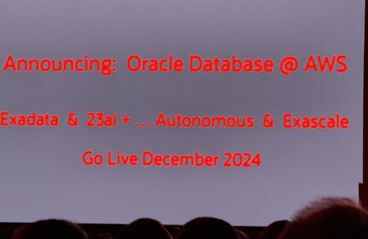 ritan2000's tweet image. Larry Ellison announcement @oracleace #OracleCloudWorld #OCW24