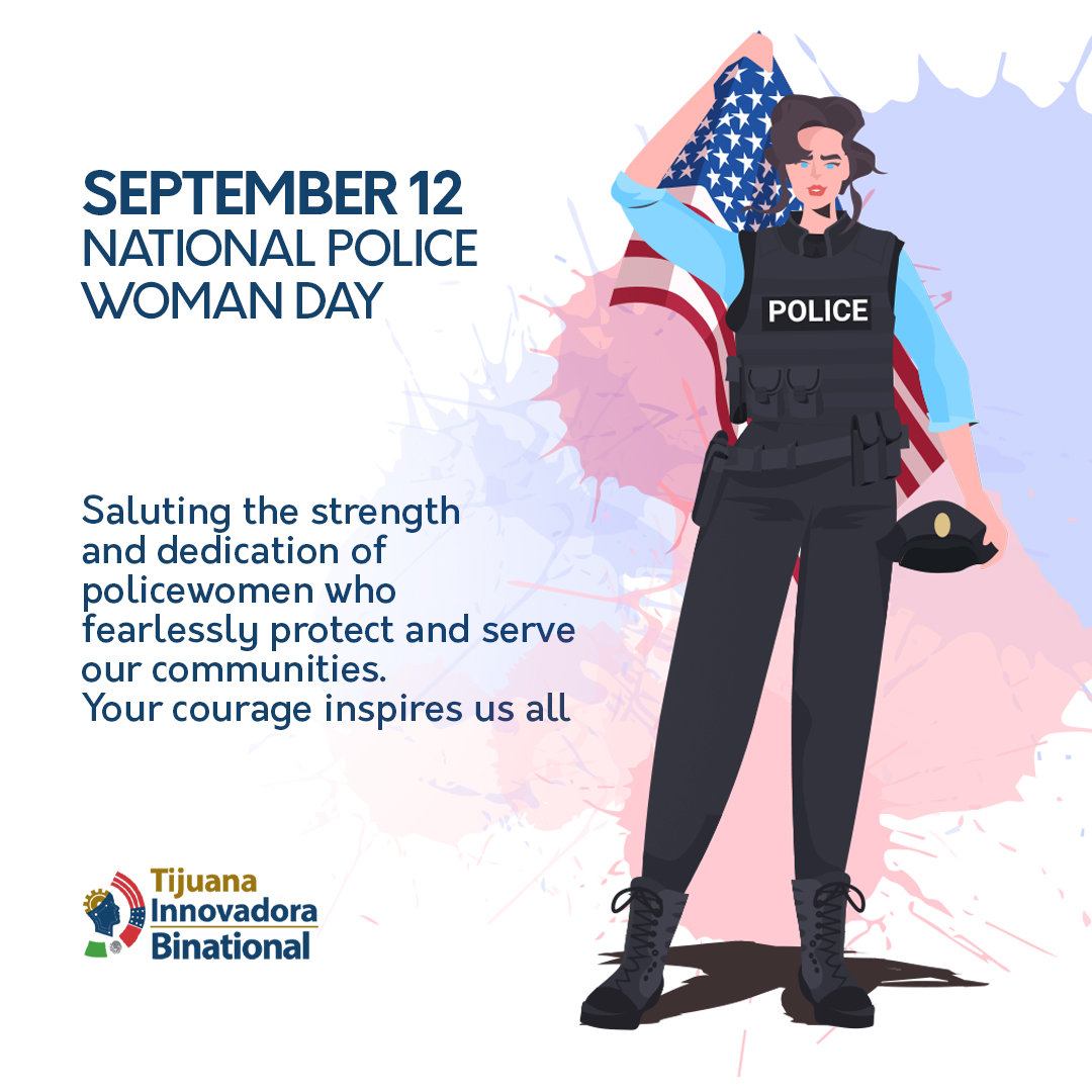 TiBinational's tweet image. Today we #acknowledge &amp;amp; #celebrate the contribution of #female police officers who enforce #law &amp;amp; #order in all of the U.S. 🚓🚨
Happy #NationalPoliceWomanDay!👮‍♀️🚔

#TijuanaInnovadora #Binational