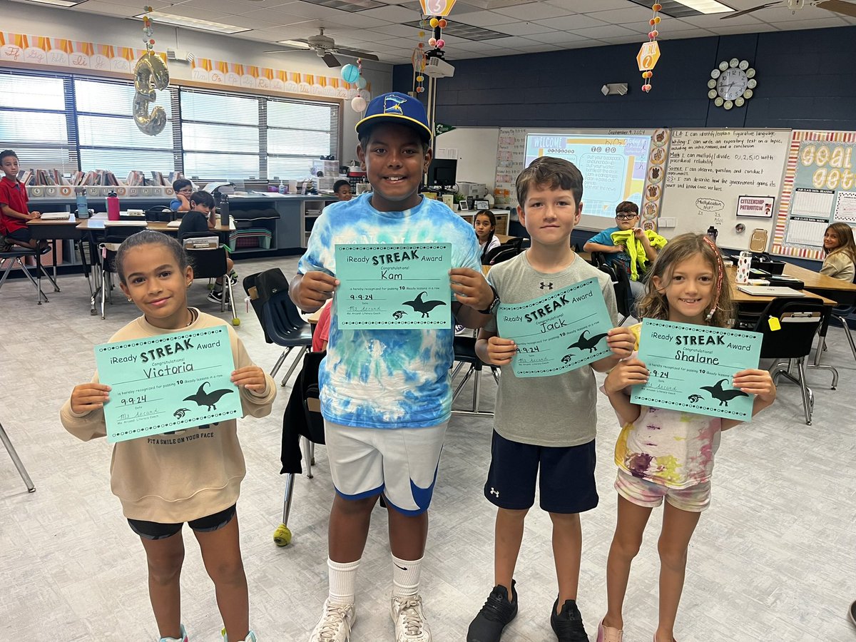 Celebrating our STREAKS! 

10 iReady lessons passed for these 3rd graders 🖥️ 

<a href="/LPEPanthers/">Lake Park Elementary</a>