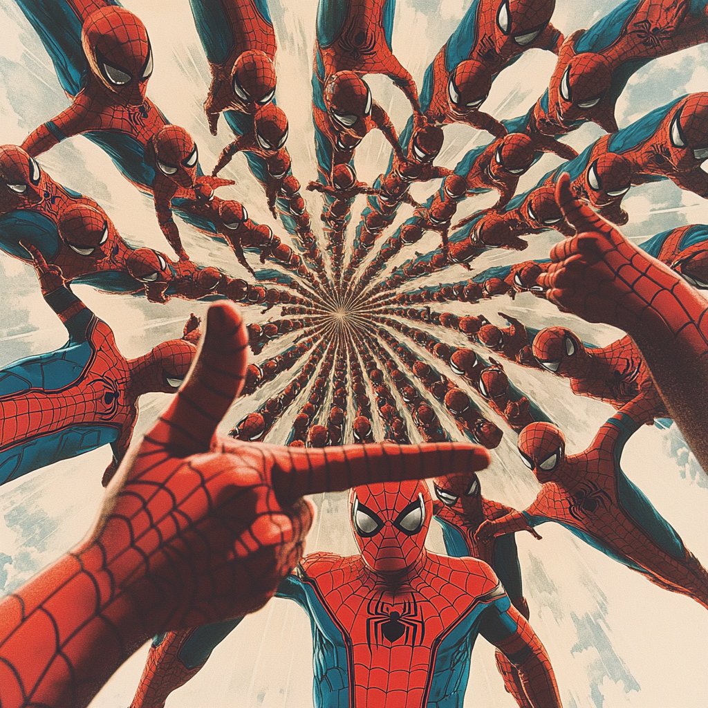 Is there a Spider-Man number based on the Spider-Man meme? I.e. how many  Spider-Men can point at each other in a given number of spatial dimensions?