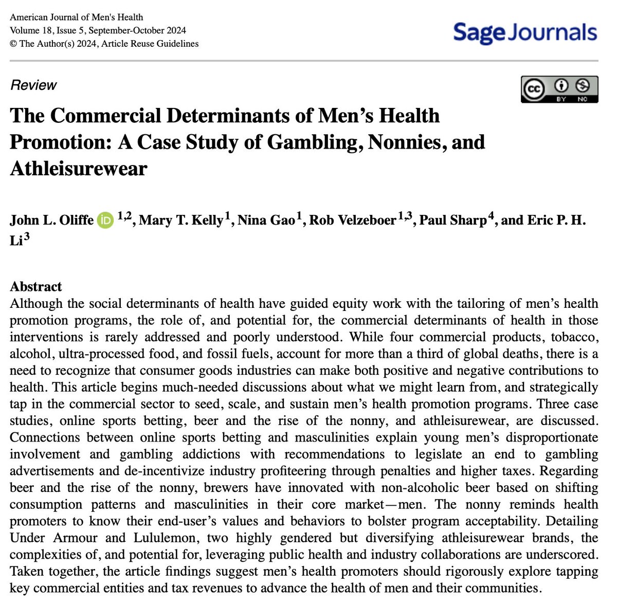 UBC Men’s Health Research Program (@menshealthubc) on Twitter photo <a href="/drjohnoliffe/">Dr. John Oliffe</a> <a href="/ClinPsyc/">Simon Rice</a> <a href="/zacseidler/">Dr. Zac Seidler</a> <a href="/paulgsharp/">Paul Sharp</a> <a href="/KristaSFisher/">Dr. Krista Fisher</a> <a href="/michaeljwilson_/">Michael Wilson</a> @goodyear_trevor @rob_velzeboer <a href="/cspyyc/">Centre for Suicide Prevention</a> Check it out:👇journals.sagepub.com/doi/10.1177/15… <a href="/drjohnoliffe/">Dr. John Oliffe</a> <a href="/ClinPsyc/">Simon Rice</a> <a href="/zacseidler/">Dr. Zac Seidler</a> <a href="/paulgsharp/">Paul Sharp</a> <a href="/KristaSFisher/">Dr. Krista Fisher</a> <a href="/michaeljwilson_/">Michael Wilson</a> @goodyear_trevor @rob_velzeboer <a href="/cspyyc/">Centre for Suicide Prevention</a> Check it out:👇journals.sagepub.com/doi/10.1177/15…