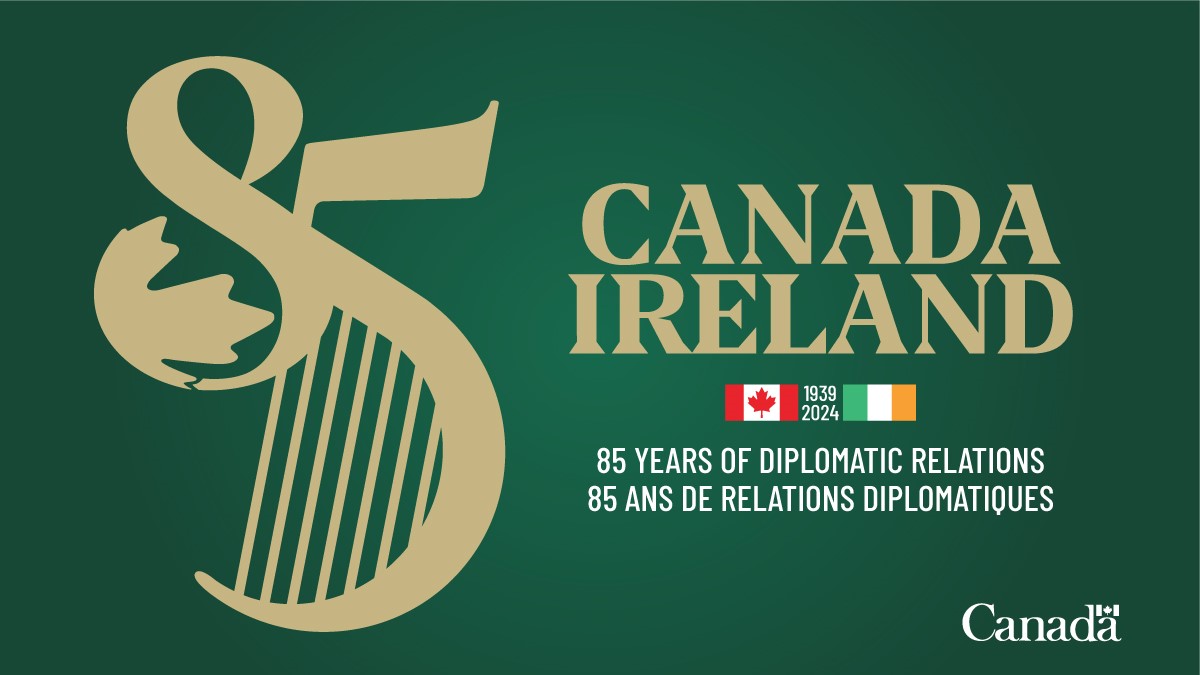 Today marks 85 years of diplomatic relations between Canada and #Ireland. This is a perfect opportunity to recognize our two countries’ ongoing cooperation and to celebrate the important contributions that Irish-Canadians have made to building Canada. #CANIRL85