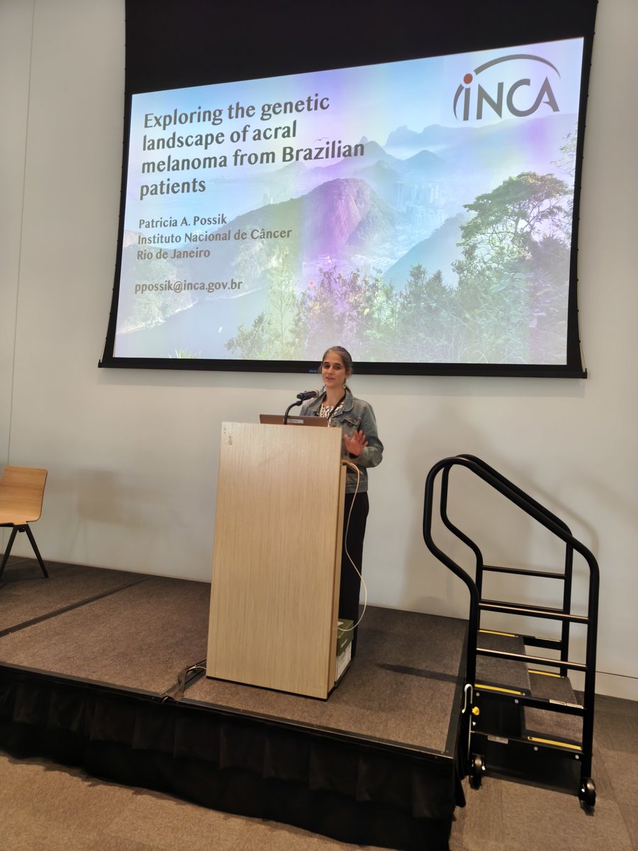 The next speaker in the #Mexico, #Central and #South #America research session is by <a href="/PatriciaPossik/">Patricia Possik</a> 🇧🇷, and she is telling us about the genetic landscape of #acral #melanoma in Brazilian patients <a href="/PASPCR1/">PASPCR</a>