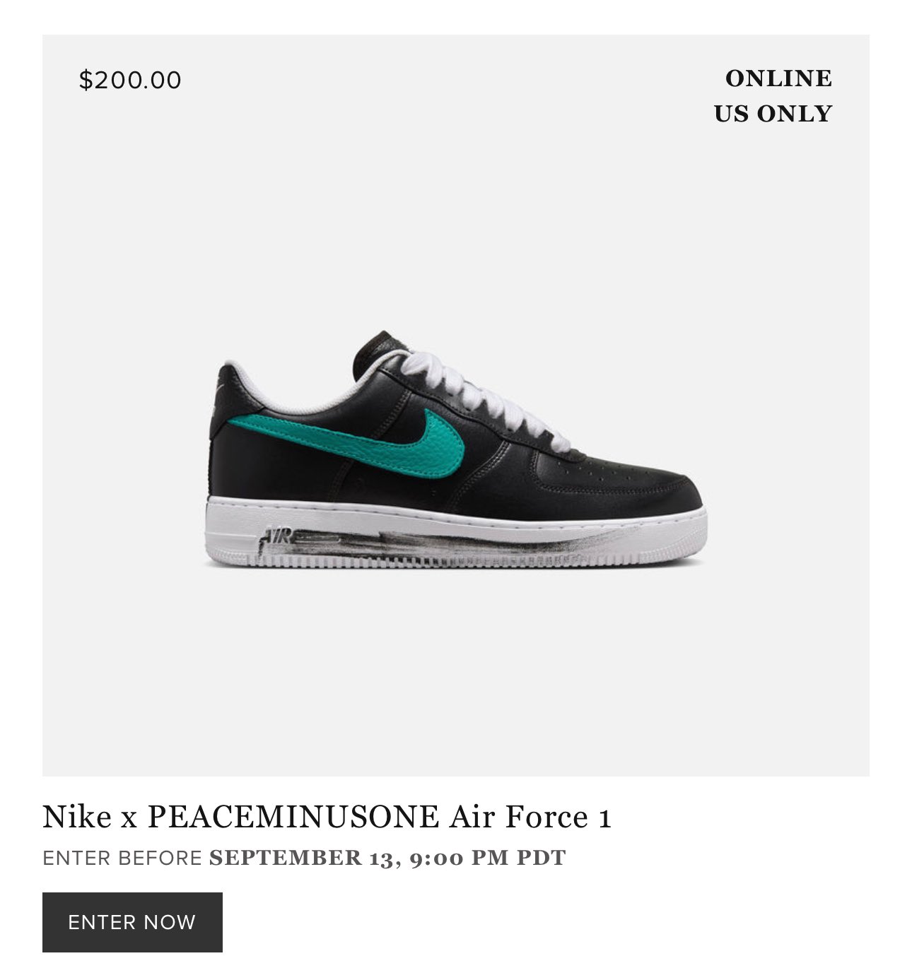 SNKR TWITR on X Raffle open via Kith App PEACEMINUSONE x Nike Air Force 1 07 Para noise 3.0 https t VwZEmAQX2o X
