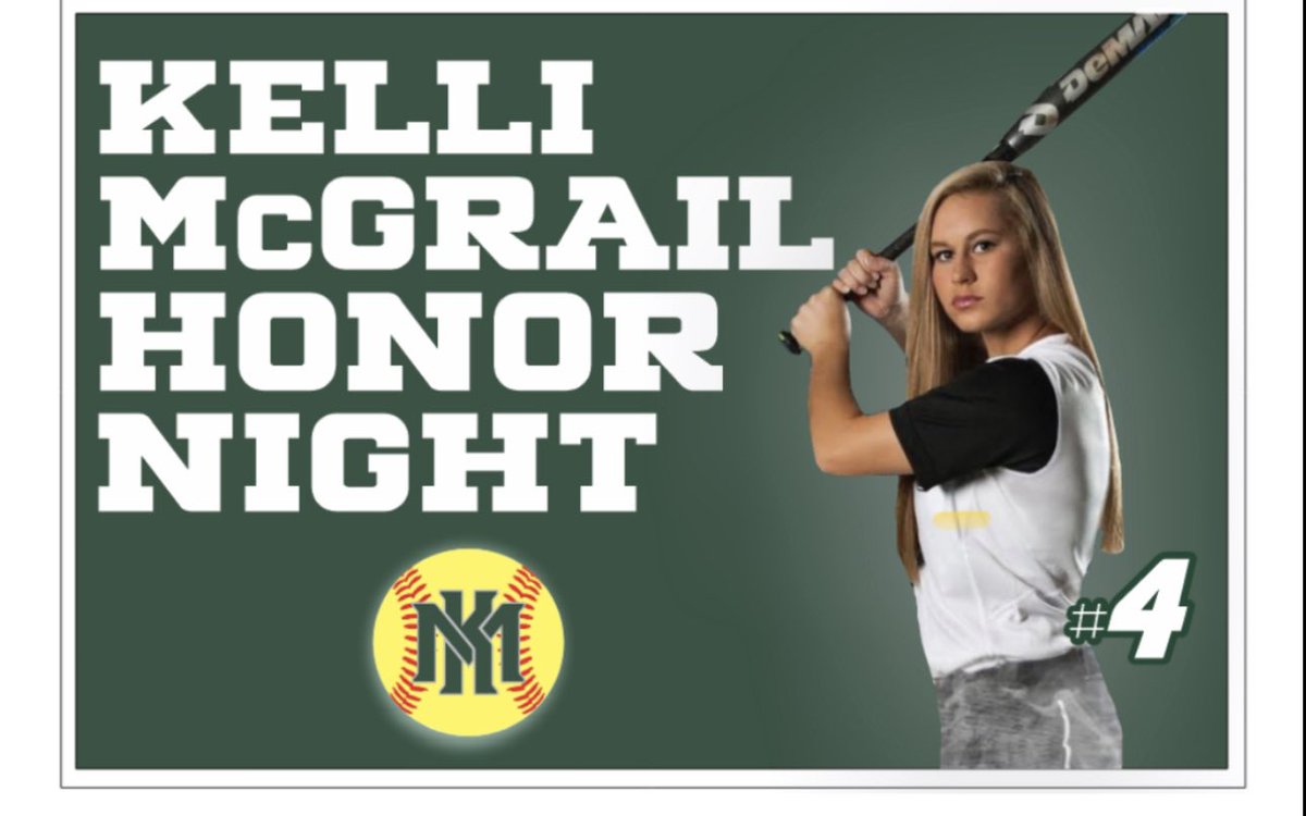 KMHS fastpitch (@kmhsfastpitch) on Twitter photo Come join us on Monday for Kelli McGrail Night. Honoring a fellow mustang.
Gametime at 5:30, ceremony at 5:15.
<a href="/KMHSathletics/">Kennesaw Mtn.</a> Come join us on Monday for Kelli McGrail Night. Honoring a fellow mustang.
Gametime at 5:30, ceremony at 5:15.
<a href="/KMHSathletics/">Kennesaw Mtn.</a>
