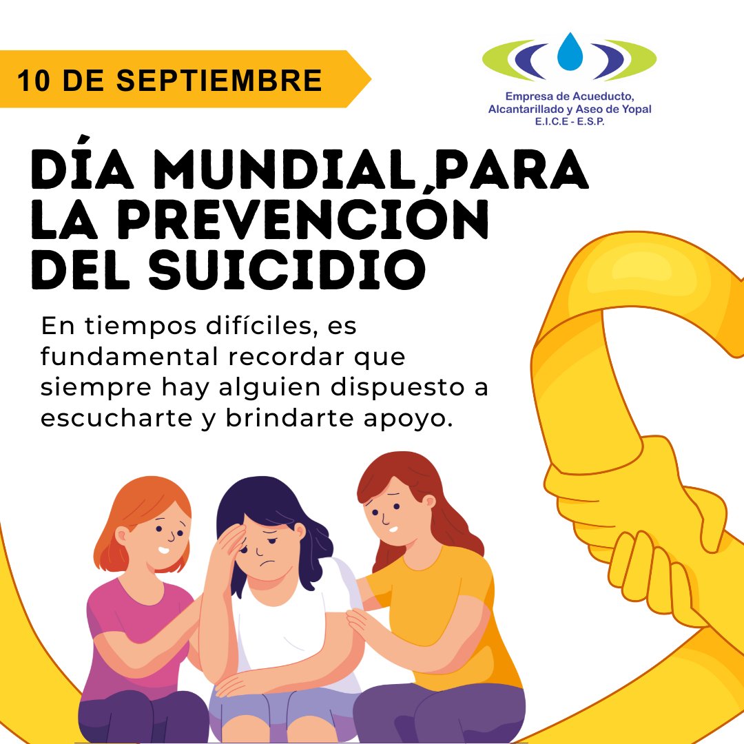 eaaayopal's tweet image. Día Mundial para la Prevención del Suicidio 
Hoy, en el Día Mundial para la Prevención del Suicidio, nos unimos para crear conciencia y apoyar a quienes están pasando por momentos difíciles.