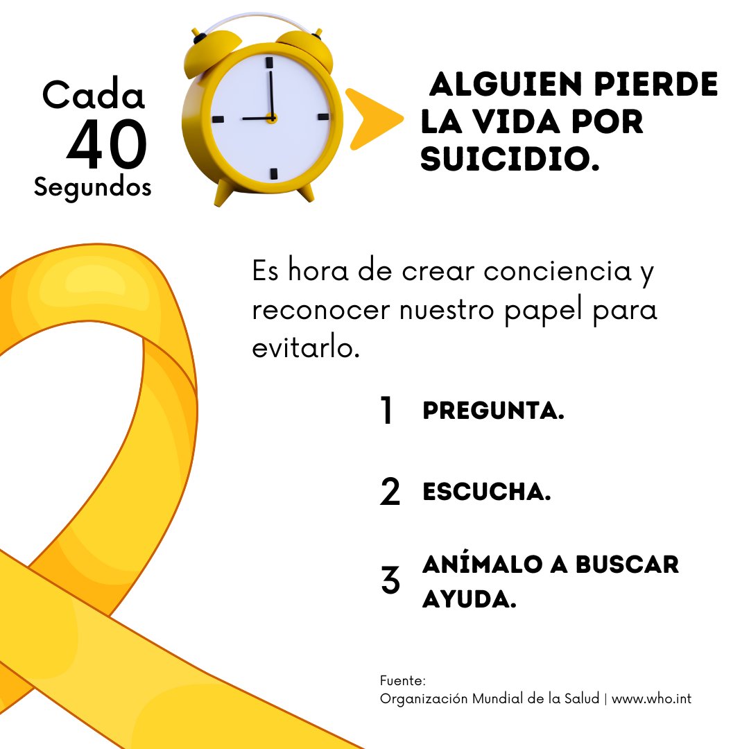 eaaayopal's tweet image. Día Mundial para la Prevención del Suicidio 
Hoy, en el Día Mundial para la Prevención del Suicidio, nos unimos para crear conciencia y apoyar a quienes están pasando por momentos difíciles.