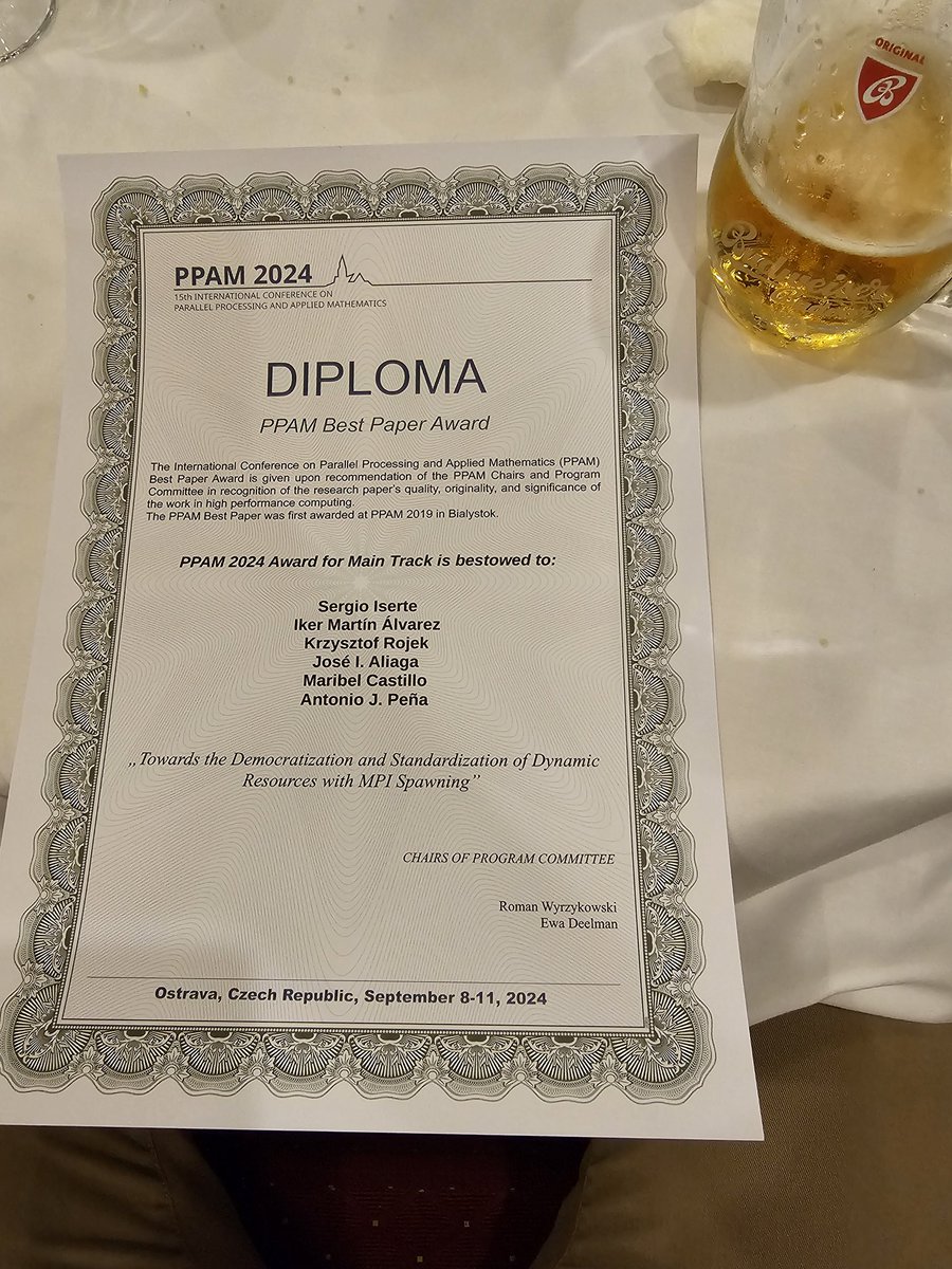 Best paper award #PPAM 2024 conference #HPC