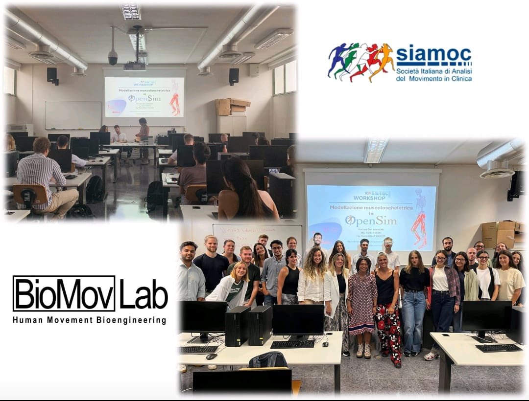 🦵🦿Last week, Danilo and Beatrice were hosted by <a href="/BiomovL/">Biomov Lab</a> at <a href="/UniPadova/">Università di Padova</a> 
to attend the 1st #workshop on #musculoskeletal #modelling in <a href="/OpenSimSU/">OpenSim</a> organised by <a href="/Siamoc2/">SIAMOC</a> and had a great opportunity to learn and network with #researchers in the field! #biomechanics #bioengineering