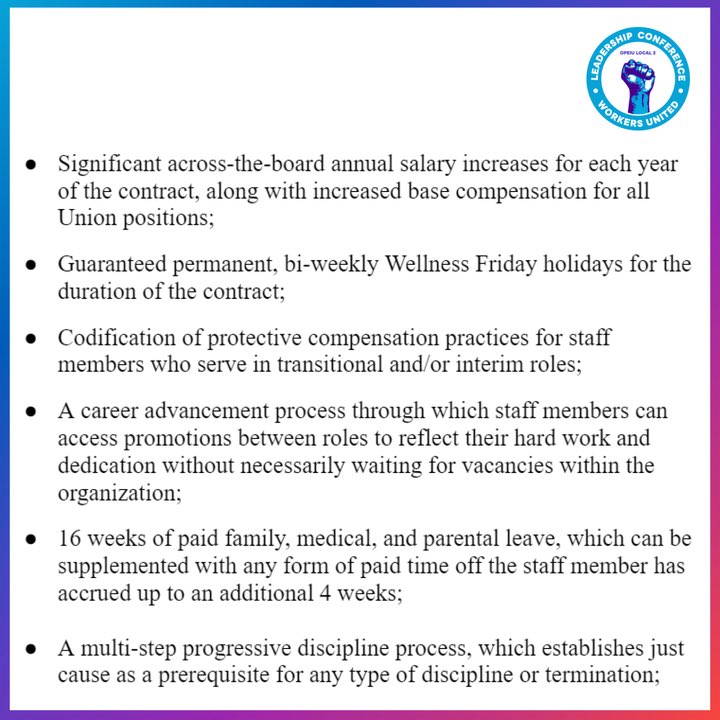 Leadership Conference Workers United tweet media