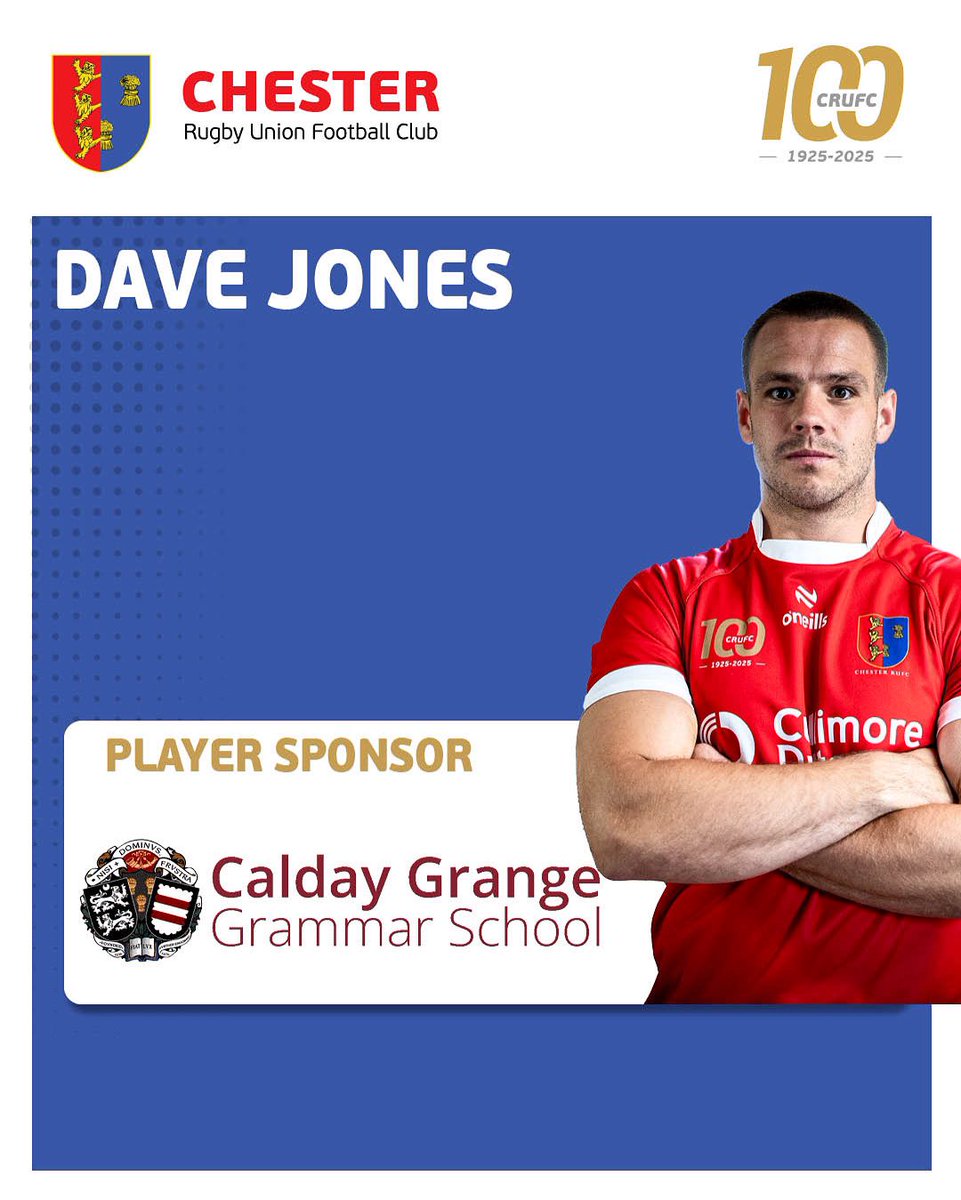 RUFCChester's tweet photo. Player Sponsorship Announcement!
We are thrilled to announce that Dave Jones is proudly sponsored by Calday Grange Grammar School for the 2024/25 season!
Thank you to Calday Grange Grammar School for your support.
#ChesterRUFC #PlayerSponsorship https://t.co/d8SQzatuse
