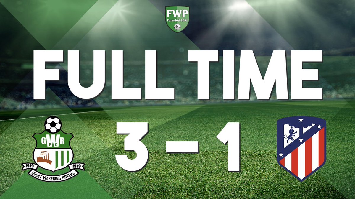 FULL-TIME: Great Wakering Rovers 3-1 Athletic Newham fwp.co/sUxzSf
