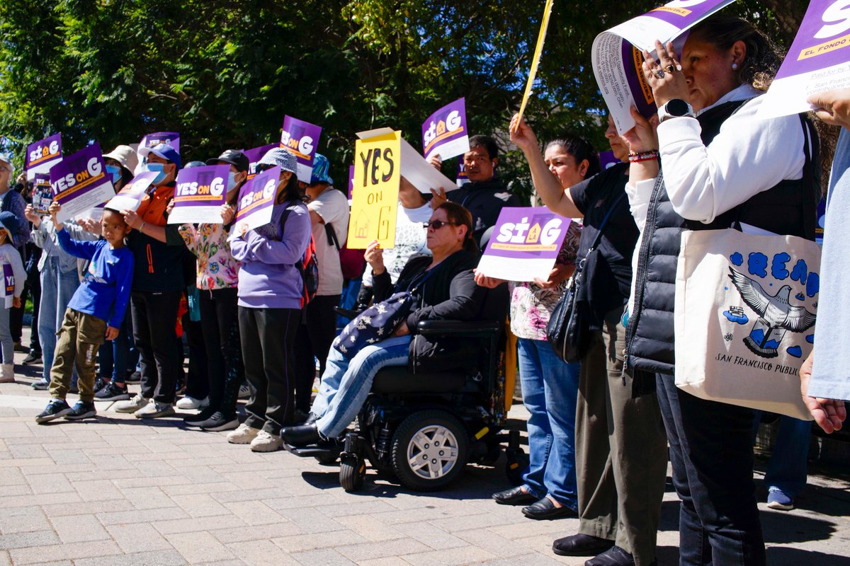 medasf's tweet photo. YES on PROP G:

This past weekend dozens of Mission and citywide residents and nonprofits kicked off the YES on PROP G campaign! 

This measure would establish rental subsidy funding for extremely low-income seniors, families &amp; persons with disabilities. 

#YESonG #PropG #MEDA https://t.co/jJG9fKYr6C