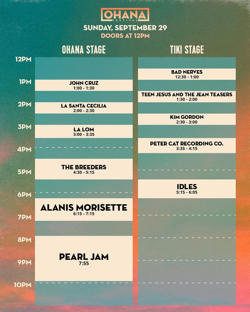 TheOhanaFest's tweet photo. Your 2024 Schedule is here 🙌 

See when &amp; where your favorite artists will take the stage, and explore which Storytellers you'll want to catch in The Cove!

Unfortunately, Gabriels will no longer be performing but we are excited to welcome Makua Rothman to Ohana 2024. https://t.co/8jOt13eY5c