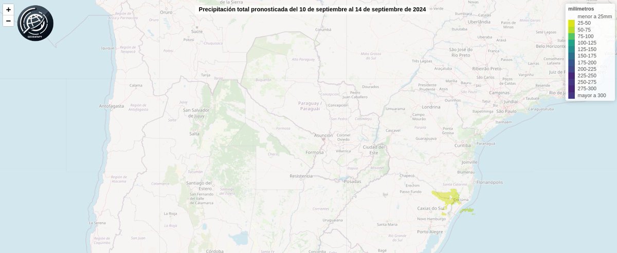 geodatapy's tweet photo. Muy bajas probabilidades de lluvias para los próximos días, cambio de dirección del viento trasladaría el material particulado, producto de las quemazones hacia el centro y este de la región. @AmanecerAgroPy @elnacionalpy https://t.co/YjRR2kK56I