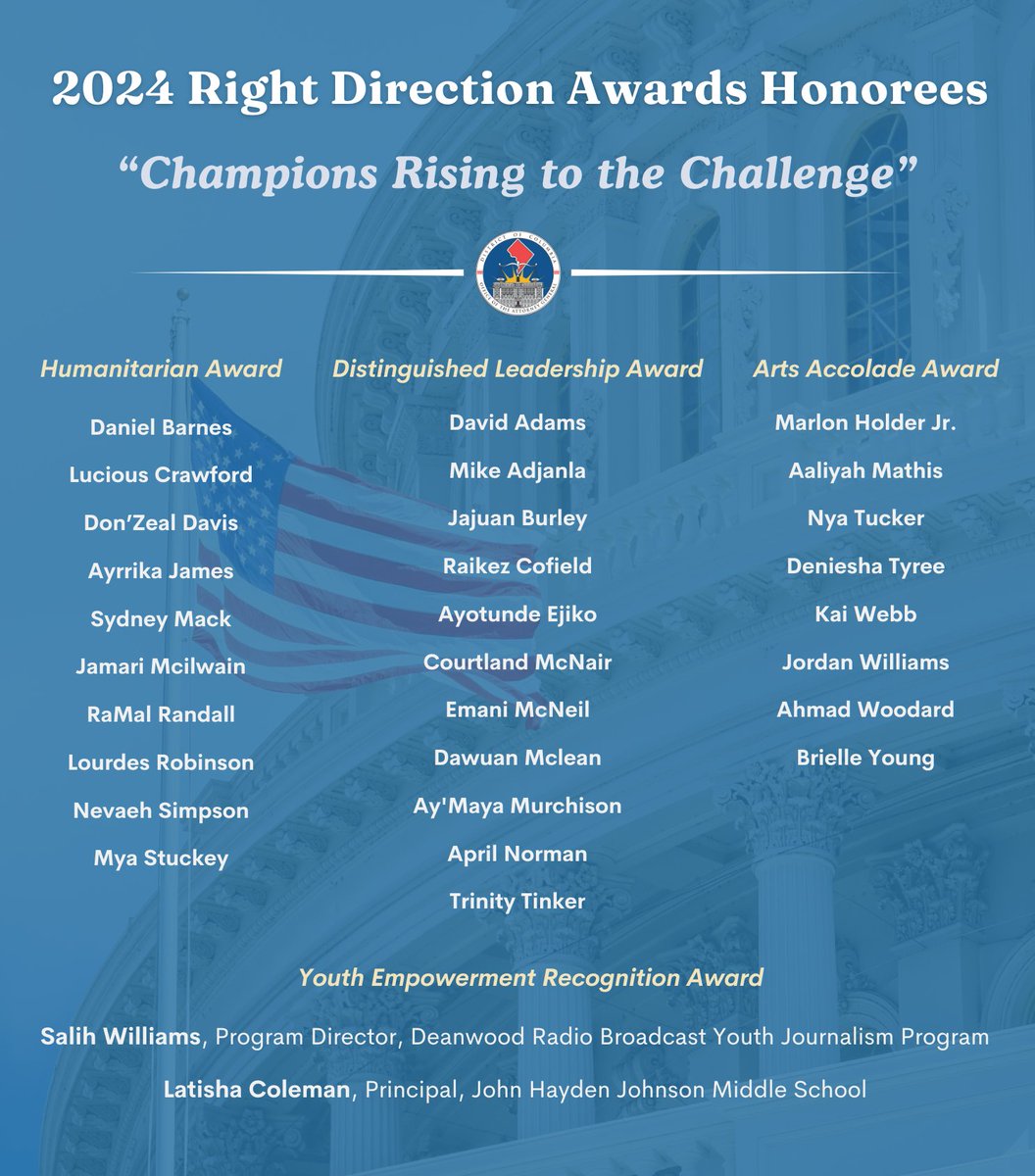 Announcing the honorees of our 8th Annual #RightDirectionAwards! 🏅

These 29 young people from across DC have shown extraordinary leadership, perseverance, and dedication to serving our communities.

Tonight, we honor all the ways they are making DC a better home for all of us.