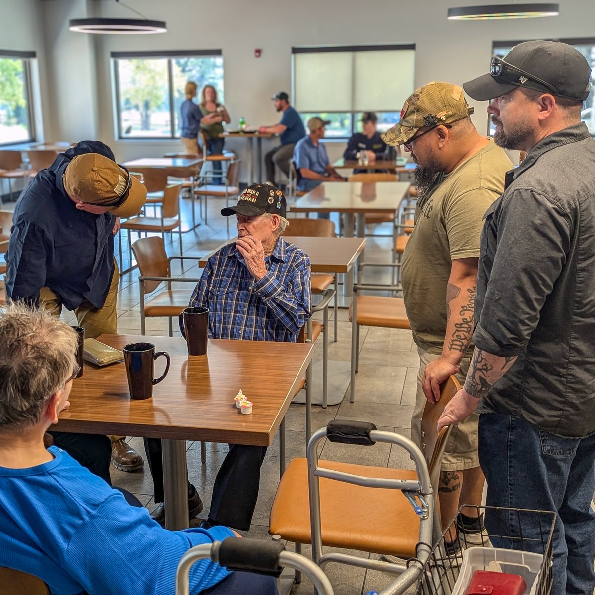 WarriorReunion's tweet photo. Combat veterans of 2nd Platoon, Lima Battery, 3/12 visited the National Museum of Military Vehicles (@NMMV_USA), toured the restoration shop, met WWII veteran Tom Guthery, and enjoyed a private tour with founder Dan Starks. A memorable day of history and camaraderie! https://t.co/32HCGa9WH8