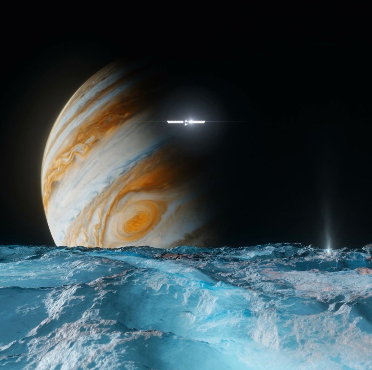 NASA (@nasa) on Twitter photo Our sights are set for Jupiter’s icy moon, Europa.
<a href="/EuropaClipper/">NASA Europa Clipper</a>'s launch period opens on Oct. 10, where it will begin its journey to determine whether there are places in the ocean world that could support life. Dive in to the #EuropaClipper mission: go.nasa.gov/4gk9OjK Our sights are set for Jupiter’s icy moon, Europa.
<a href="/EuropaClipper/">NASA Europa Clipper</a>'s launch period opens on Oct. 10, where it will begin its journey to determine whether there are places in the ocean world that could support life. Dive in to the #EuropaClipper mission: go.nasa.gov/4gk9OjK