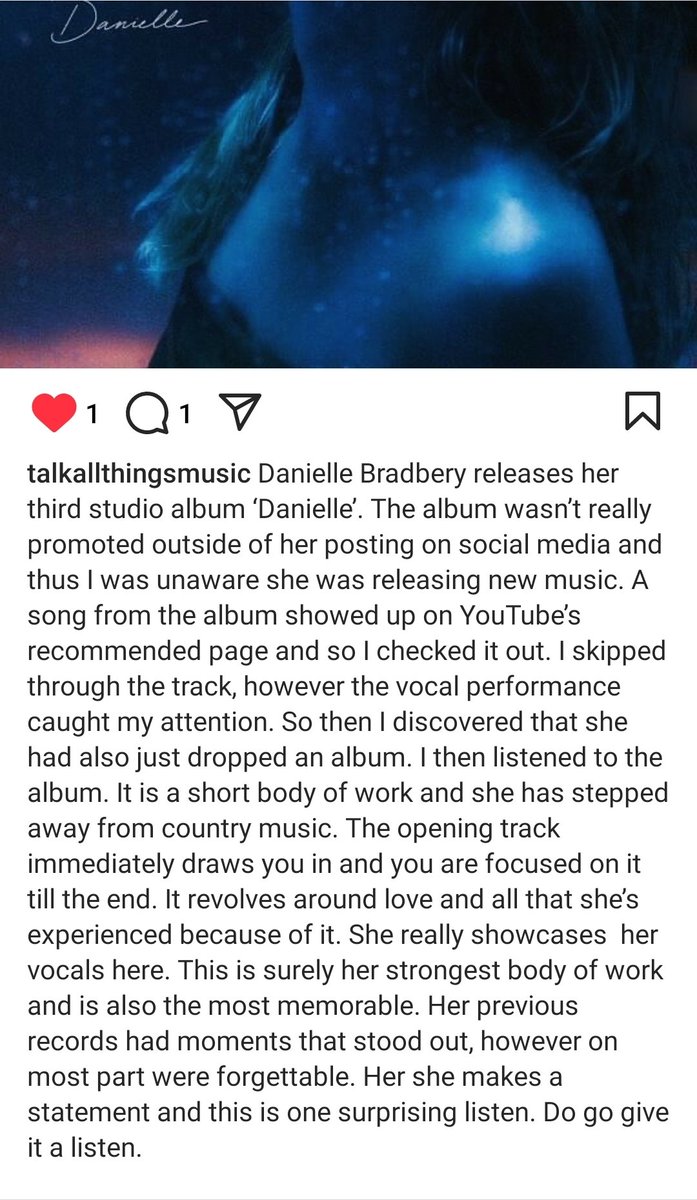 Interesting honest review I found on IG. Just imagine if it was promoted on something like The Voice or a network TV interview.... she has relied mainly of social media. These album parties will hopefully generate more awareness.