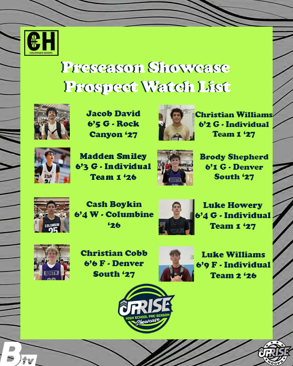 Prospect Watch List for <a href="/Uprise_Hoops/">Uprise Hoops</a> #PreseasonShowcase Part 6

<a href="/Jacob8David/">Jacob8David</a> 
<a href="/OCfinalchapter/">Christian Williams</a> 
<a href="/_maddensmiley5/">Madden Smiley</a> 
<a href="/brodyshepherd6/">Brody Shepherd</a> 
<a href="/cashboykin08/">Cash</a> 
<a href="/HoweryLuke/">Luke Howery</a> 
<a href="/chrisjcobb_12/">Christian Cobb</a> 
<a href="/lukejwilliams35/">Luke Williams</a>