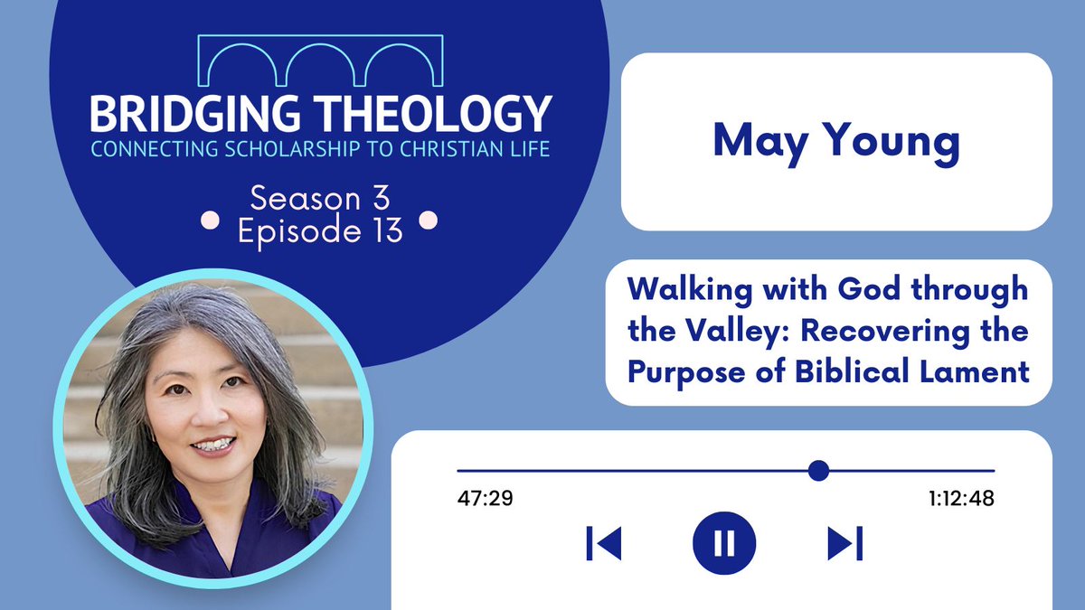 BridgingTheol's tweet photo. #NewEpisode! May Young talks with our co-host @BethStovell about her new book, Walking with God through the Valley: Recovering the Purpose of Biblical Lament.

LIsten: https://t.co/x05LYK27FF
Sub: https://t.co/N5Pg3qm9RA

#theology #podcast #lament https://t.co/g0vUaeg6dS