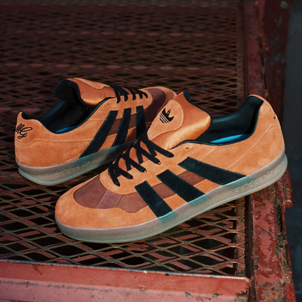 The fox red/black-burnt sienna Mark Gonzales x adidas Aloha Super